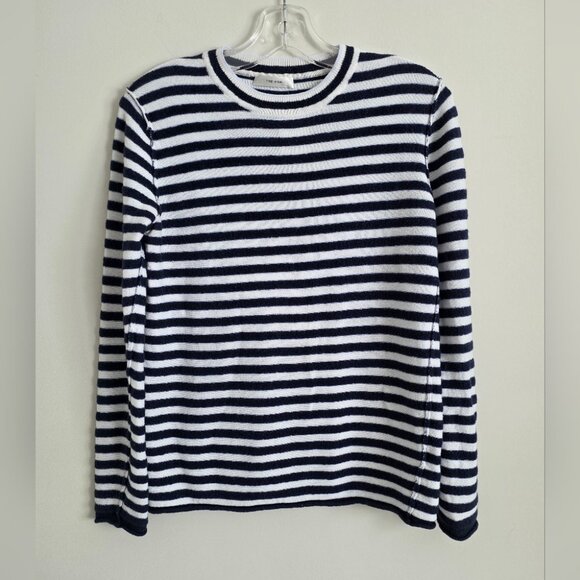 THE ROW | Giusti Cashmere And Cotton Striped Knit Sweater SZ 0 - Picture 6 of 11